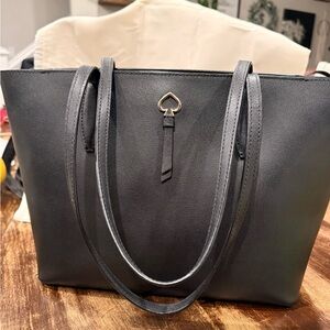 Kate Spade Black Tote Bag with Gold Accent